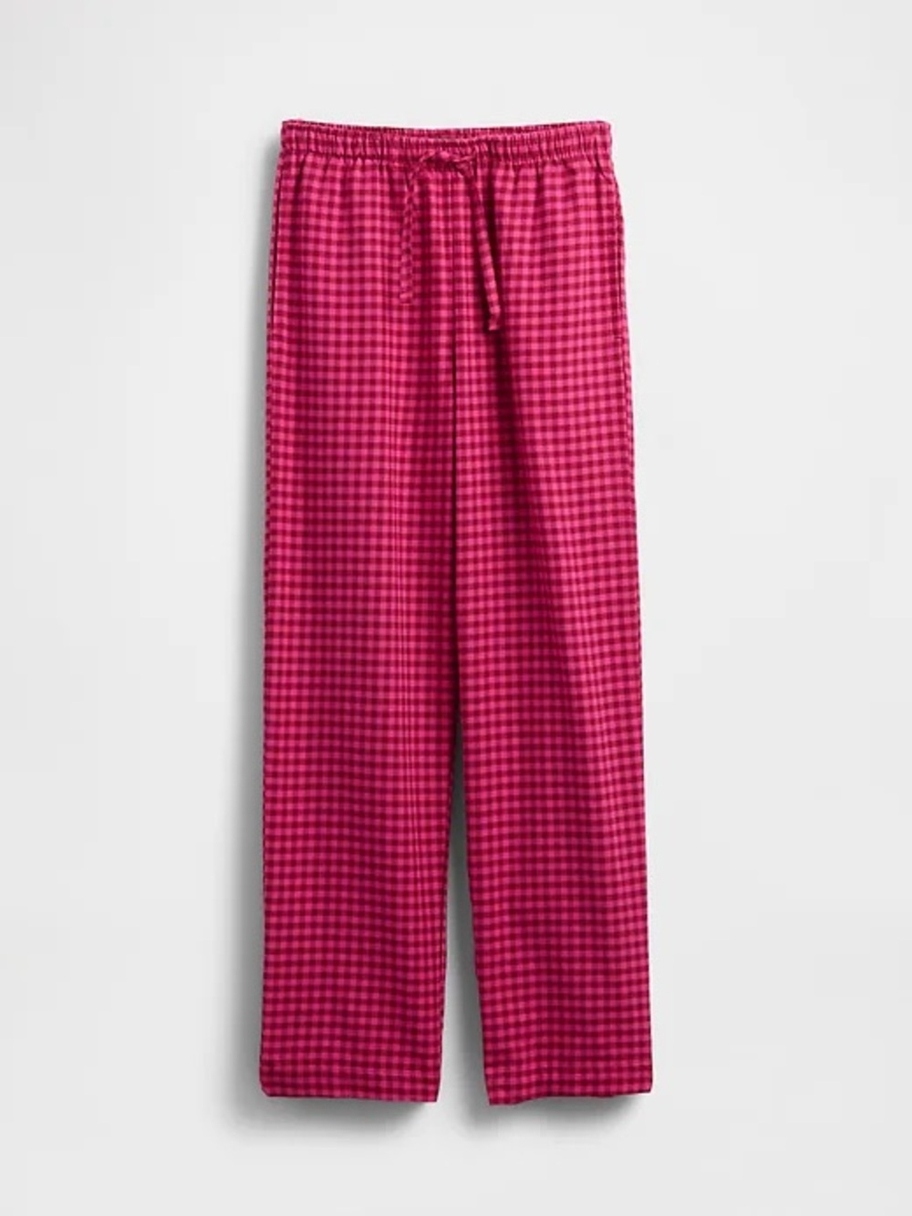 GAP Adult Softest Flannel PJ Pants, Size M | Pink Gingham UNISEX